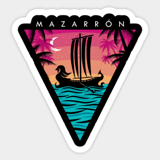 Phoenician Boats - Triangular Emblem Sticker